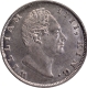 King William IIII of 1835 F Dugout Silver One Rupee Coin of Calcutta Mint with Ghost Image.