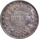 King William IIII of 1835 F Dugout Silver One Rupee Coin of Calcutta Mint with Ghost Image.