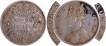 Unlisted Obverse D Type  Silver One Rupee Coin of Victoria Queen of Madras Mint of 1862.