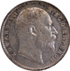 Scarce B Raised Silver One Rupee Coin of King Edward VII of Bombay Mint of 1903 with Ghost Image.