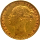 Gold Sovereign Coin of Queen Victoria of Australia of 1881.