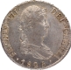 Silver Eight Reales Coin of Fernando VII of Spain of 1825.