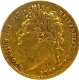 Gold Sovereign Coin of George IV of United Kingdom of 1821.