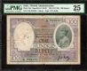 Extremely Rare PMG Graded 25 Very Fine  One Hundred Rupees Banknote of King George V Signed by J W Kelly of 1928 of Lahore Circle.