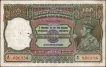 Rare One Hundred Rupees Banknote of King George VI Signed by C D Deshmukhr of 1938 of Calcutta Circle.