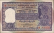 One Hundred Rupees Banknote Signed by H V R Iyengar of Republic India of 1960.