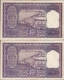 Rare One Hundred Rupees Consecutive Banknotes Signed by P C  Bhattacharya  of Republic India of 1960.