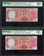 High Quality Twenty Rupees Fancy No 999999 and 1000000 Banknotes Singed by Manmohan Singh of Repbulic India of 1983.