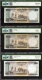 3 PMCS Graded as 58, 30 & 63 Fancy Number 000786, 786000 & 786786 Five  Hundred Rupees Banknotes Signed by Bimal Jalan  of Republic India.