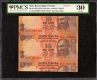 Incorrect sheet fold and cutting Error Ten Rupees Banknotes Signed by Bimal Jalan of Republic India.