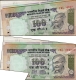 Extra Paper & Sheet Fold Cutting Error One Hundred Rupees Banknote Signed by D  Subbarao  of Republic India of 2009.