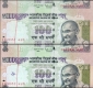 Incorrectly Positioned Sheet Cutting  and Inverted Serial Number Error One Hundred Rupees Banknote Signed by Raghuram G  Rajan of Republic India of 2014.