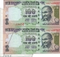 Extra Paper & Sheet Fold Cutting Error One Hundred Rupees Banknotes Signed by Raghuram G  Rajan  of Republic India of 2015.