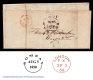 Extremely Rare Pre Stamp Letter by Secretary Bank of Bombay to famous Printers Perkins Bacon & Co in 1858