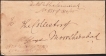 Very Rare Pre-Stamp Cover Letter on Liutenant General India Tour dispatched in 1856 to The Collector of Moorshedabad endorsement with On the Public Service Only