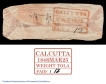 Pre Stamp Cover of 1848 of 12 Annas from Calcutta to Madras with Red Postmark of Weight Tola type