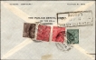 Air Mail Cover Dispatched from Lahore to London with Too Late For Air Mail seal.