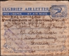 Air Mail Letter dispatched from South Africa to Porbandar via Bombay of 1950.