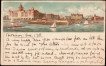 Multicolored Litho Picture Post Card of Hotel Taj Mahal Palace and the Arabian Sea of 1910