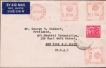 Very Rare Air Mail Meter Franking cover with cancellations of REFUSE RELIEF dispatched to USA