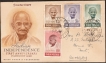 Very Rare Gandhi FDC of complete 4V, Jai hind Cancellation of Bombay 15 Aug 1948.