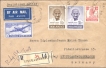 Gandhi Registered by Air Mail Combination Cover of Gandhi and George VI.