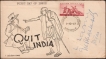 Gandhi Private FDC of 1967 Sketch of Gandhi and a British Man with QUIT INDIA.