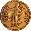   Extremely Rare Athsho type Gold Dinar Coin of Kanishka I of Kushan Dynasty.