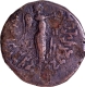 Rare Copper Tetradrachma Coin of Pakores  of Indo Parthians.