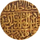 Gold Mohur Coin of Akbar of Agra Mint with AH 971.