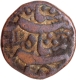 Jahangir Qandahar  Mint Copper Half Dam  AH 1025 /11  RY  Coin Struck from Rupee Die  Dil khwah  Couplet.