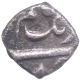 Aurangazeb Alamgir Silver Square One sixteenth Rupee Coin bothsides same legend.