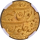 Graded & Slabed by NGC as MS 64 Aurangzeb Alamgir Aurangabad Mint Gold Mohur Coin with Error Hijri year 10073.