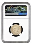 Top Pop in NGC census Awadh State, Wajid Ali Shah Lakhnau Mint Silver Rupee Coin of AH 1269 and 6 RY.