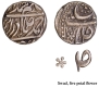 CIS-Nabha, Jaswant Singh Sahrind Mint Silver Rupee Coin  VS (18)77 (1820 AD).