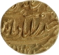 UNC Condition Hyderabad State Afzal ud daula Gold Quarter Mohur Coin of Haidarbad Mint of Complete Hijri 1279.