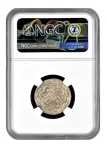 NGC Graded as MS63 Mewar, Udaipur Mint, Silver Rupee Coin, Swarup Shahi Series.