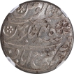 Graded & slabbed by NGC as MS62 Silver Rupee Coin of Farrukhabad Mint of Bengal Presidency.