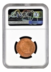 Scarce NGC MS 64 RB Copper One Quarter Anna Coin of Victoria Empress of Calcutta Mint of 1893.