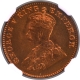 Very Rare Graded NGC MS 66 RD Bonze One Quarter Anna Coin of Bombay Mint of King George V of 1926