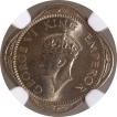 Very Rare NGC MS 65 Graded Cupro Nickel Half Anna Coin of King George VI of Bombay Mint of 1946.