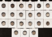 Silver Quarter Rupee Twenty-One Coins Collection of King George V of Different Mints and Years.