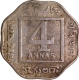 Rare Cupro Nickel Four Annas Coin of King George V of Calcutta Mint of 1921.