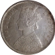 Extremely Rare Silver Half Rupee Coin of Victoria Empress of Calcutta Mint of 1885.