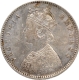 Silver Half Rupee Coin of Victoria Empress of Bombay Mint of 1899.