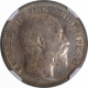 Scarce NGC AU 50 Graded Silver Half Rupee Coin of King Edward VII of Calcutta Mint of 1910.