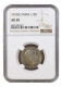 Scarce NGC AU 50 Graded Silver Half Rupee Coin of King Edward VII of Calcutta Mint of 1910.