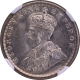 Rare NGC MS 65 Graded Silver Half Rupee Coin of 1934 of Calcutta Mint of King George V.