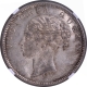 Very Rare NGC MS 63 Graded of Victoria Queen of Silver One Rupee Coin of 1840 of Bombay Mint.