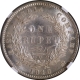 NGC MS 61 Graded Silver One Rupee Coin of Victoria Queen of Calcutta/Bombay Mint of 1840.